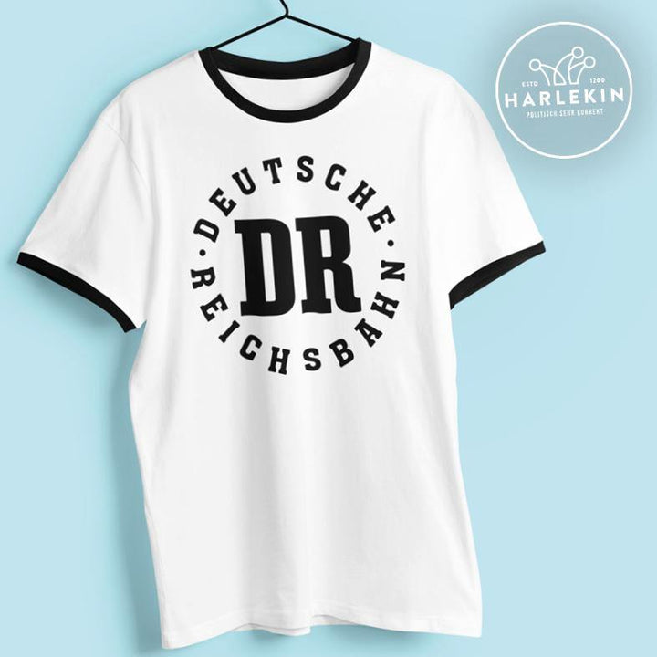 RETRO RINGER ORGANIC SHIRT MÄDELS • DR DEUTSCHE REICHSBAHN-HARLEKINSHOP