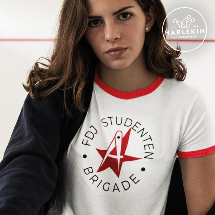 RETRO RINGER ORGANIC SHIRT MÄDELS • FDJ STUDENTENBRIGADE-HARLEKINSHOP