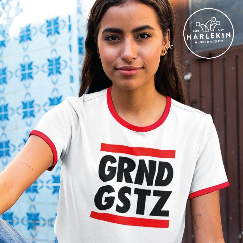 RETRO RINGER ORGANIC SHIRT MÄDELS • GRUNDGESETZ DMC-HARLEKINSHOP