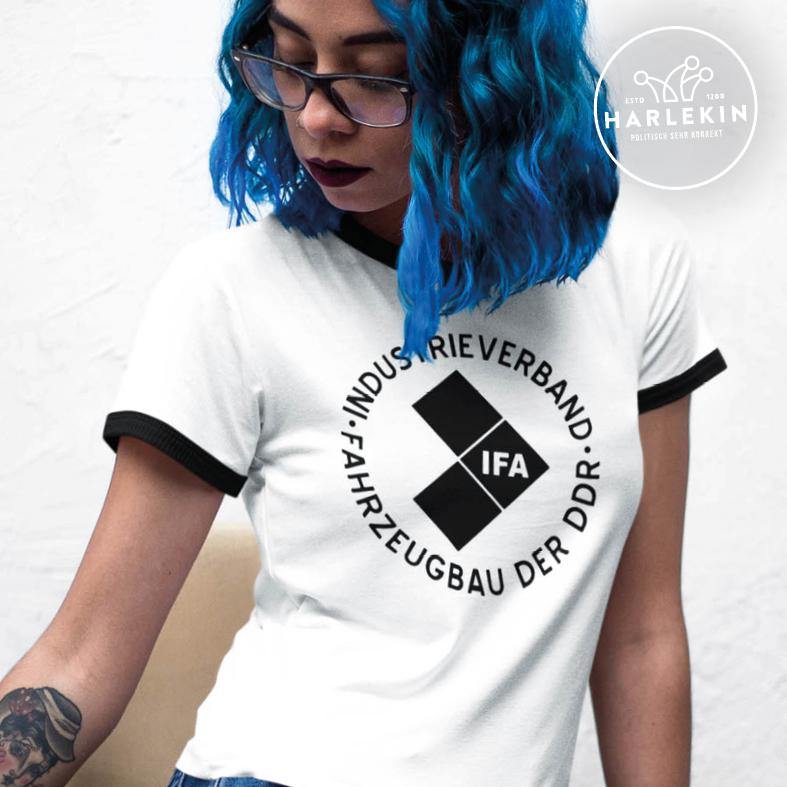 RETRO RINGER ORGANIC SHIRT MÄDELS • IFA-HARLEKINSHOP