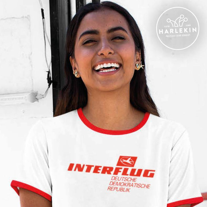 RETRO RINGER ORGANIC SHIRT MÄDELS • INTERFLUG-HARLEKINSHOP