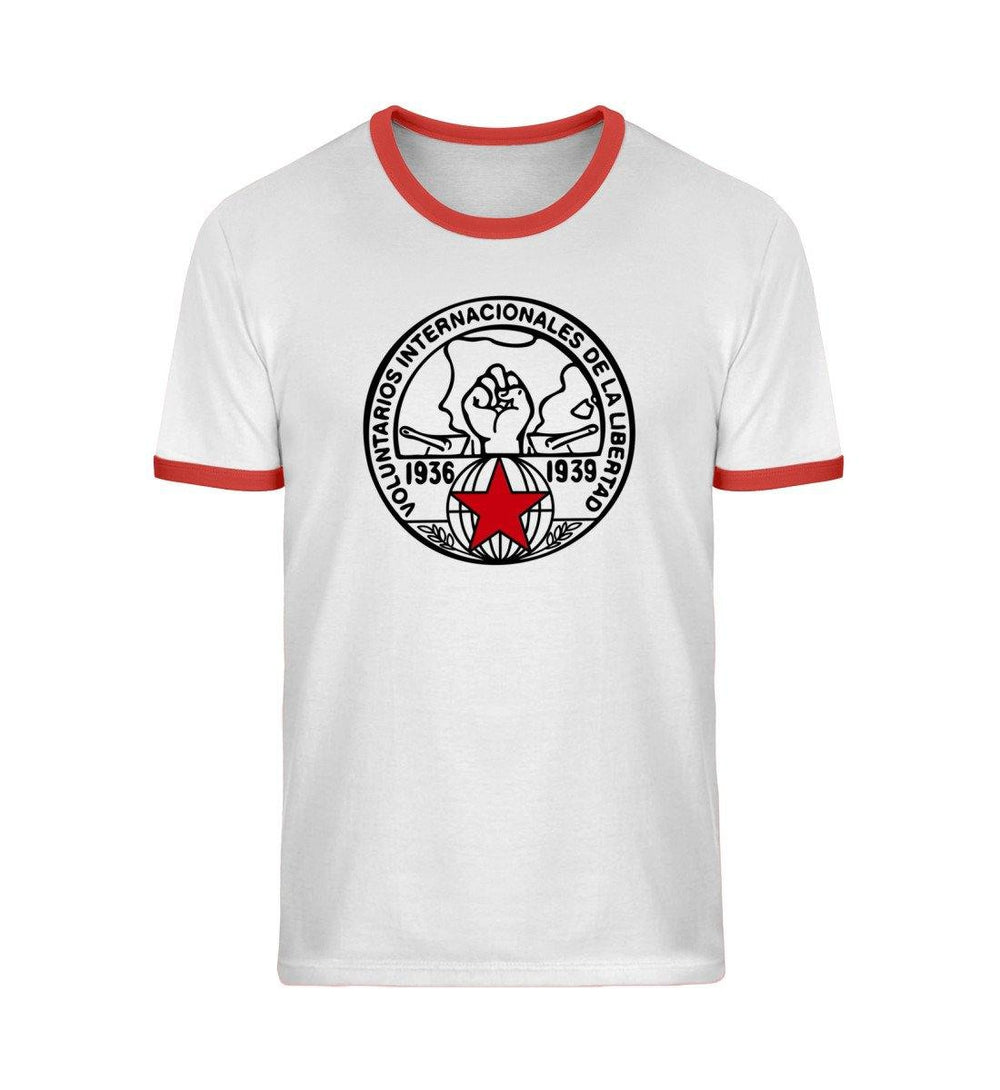 RETRO RINGER ORGANIC SHIRT MÄDELS • INTERNATIONALE BRIGADEN-HARLEKINSHOP