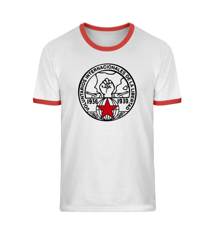 RETRO RINGER ORGANIC SHIRT MÄDELS • INTERNATIONALE BRIGADEN-HARLEKINSHOP