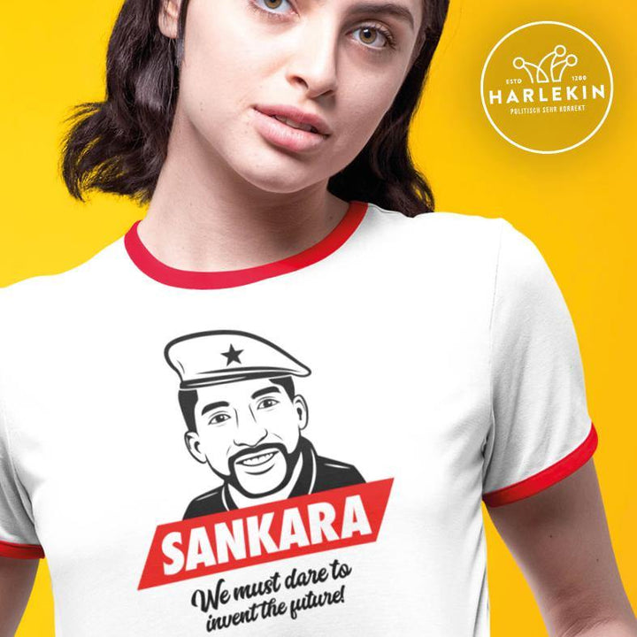 RETRO RINGER ORGANIC SHIRT MÄDELS • INVENT THE FUTURE / SANKARA-HARLEKINSHOP