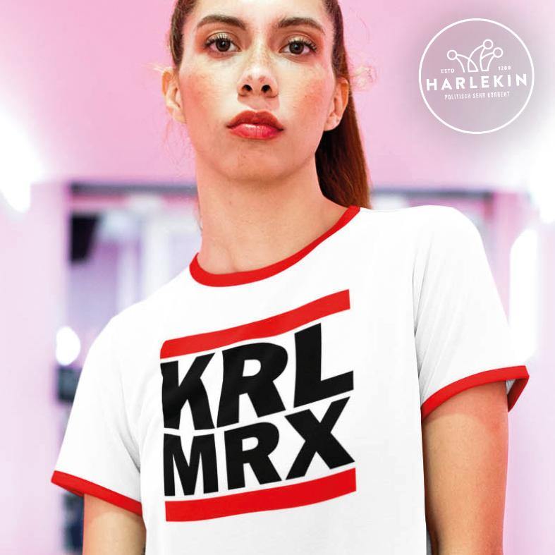 RETRO RINGER ORGANIC SHIRT MÄDELS • KRL MRX / KARL MARX-HARLEKINSHOP
