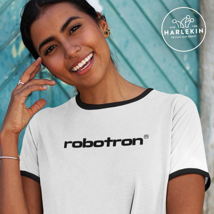 RETRO RINGER ORGANIC SHIRT MÄDELS • ROBOTRON-HARLEKINSHOP