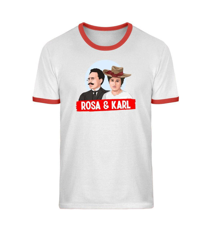 RETRO RINGER ORGANIC SHIRT MÄDELS • ROSA & KARL / LUXEMBURG & LIEBKNECHT-HARLEKINSHOP