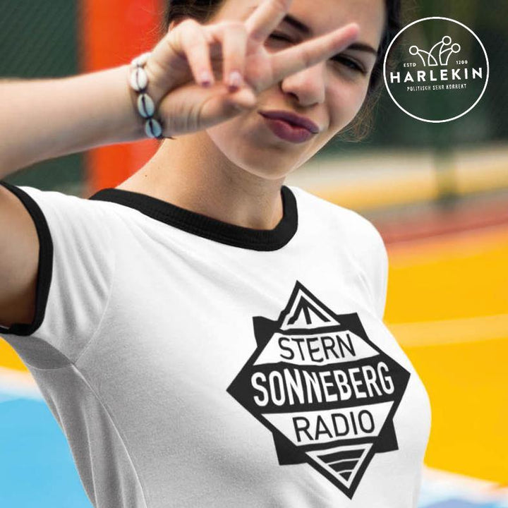RETRO RINGER ORGANIC SHIRT MÄDELS • STERNRADIO-HARLEKINSHOP