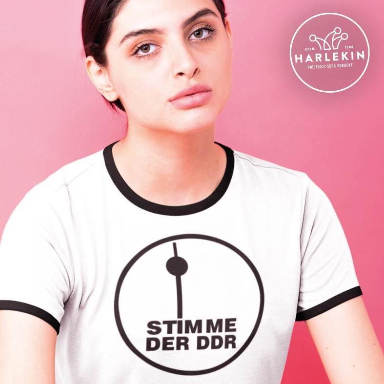 RETRO RINGER ORGANIC SHIRT MÄDELS • STIMME DER DDR-HARLEKINSHOP