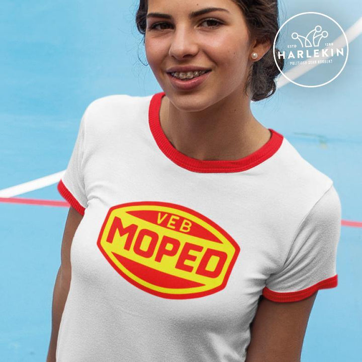 RETRO RINGER ORGANIC SHIRT MÄDELS • VEB MOPED-HARLEKINSHOP