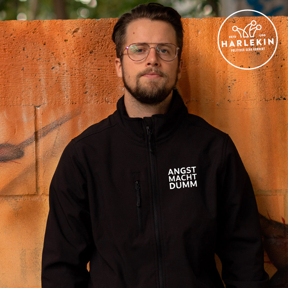 SOFTSHELL JACKE BUBEN / EDLER STICK • ANGST MACHT DUMM-HARLEKINSHOP