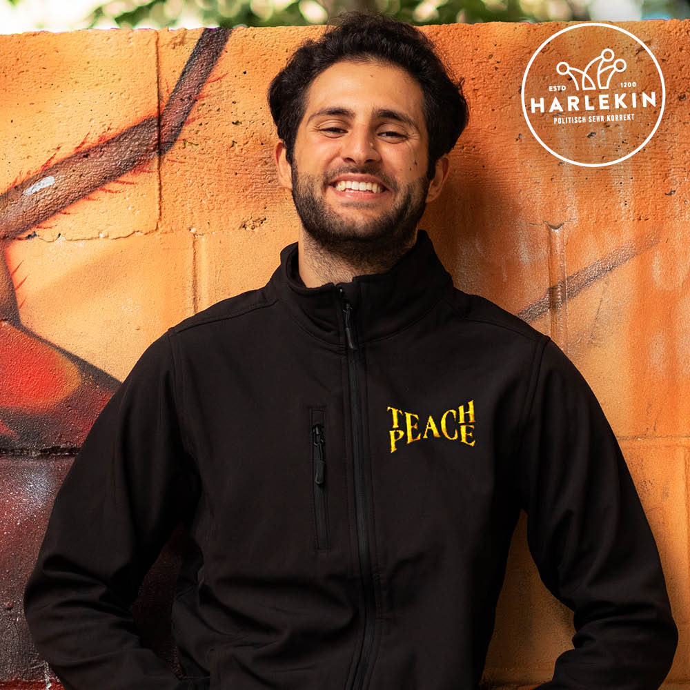 SOFTSHELL JACKE BUBEN / EDLER STICK • TEACH PEACE-HARLEKINSHOP