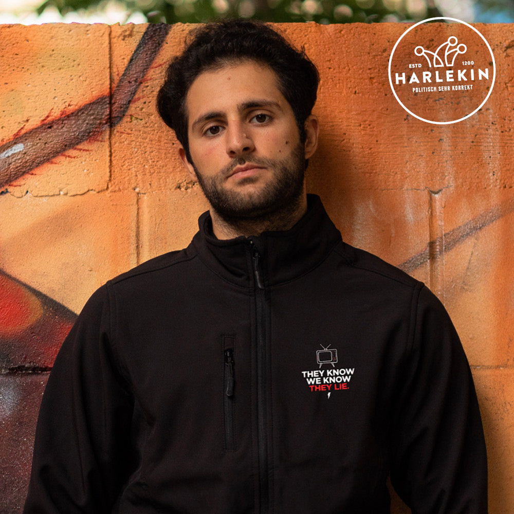 SOFTSHELL JACKE BUBEN / EDLER STICK • THEY LIE!-HARLEKINSHOP