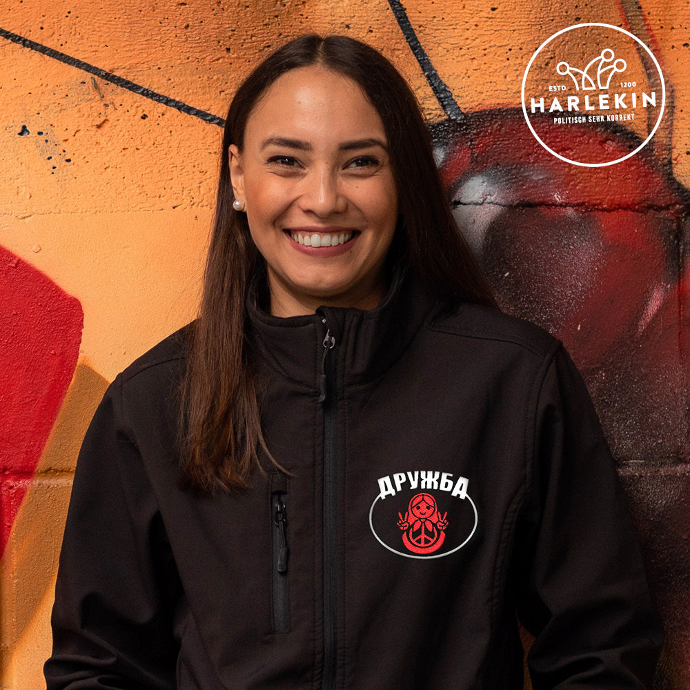 SOFTSHELL JACKE MÄDELS / EDLER STICK • DRUSCHBA MATROSCHKA-HARLEKINSHOP