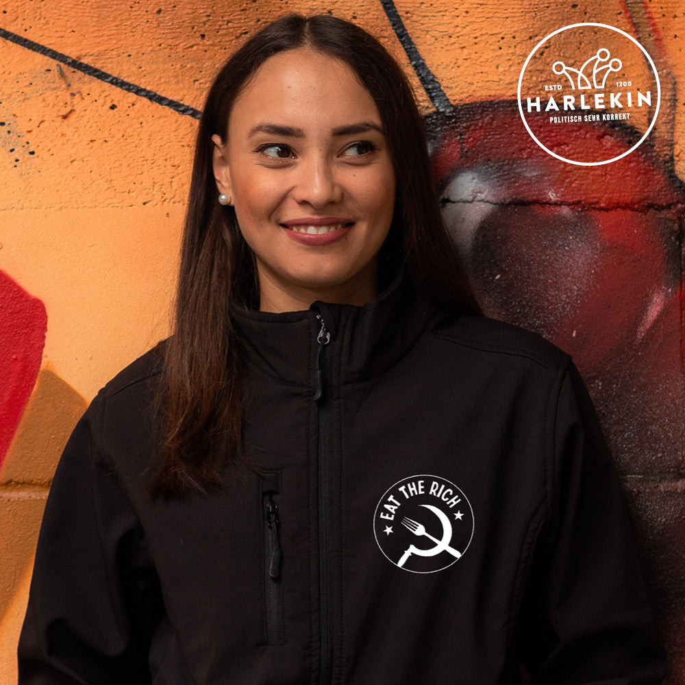 SOFTSHELL JACKE MÄDELS / EDLER STICK • EAT THE RICH ICON-HARLEKINSHOP