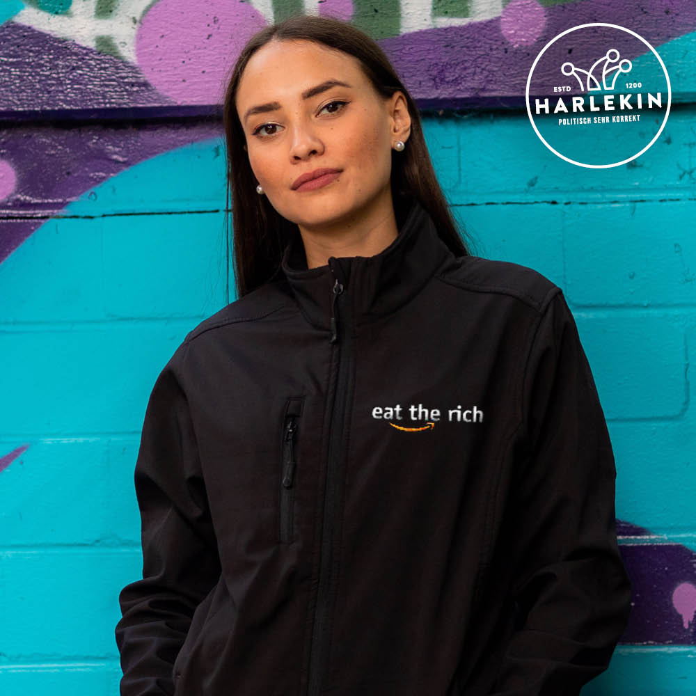 SOFTSHELL JACKE MÄDELS / EDLER STICK • EAT THE RICH-HARLEKINSHOP