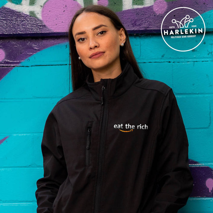 SOFTSHELL JACKE MÄDELS / EDLER STICK • EAT THE RICH-HARLEKINSHOP