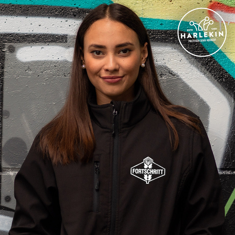 SOFTSHELL JACKE MÄDELS / EDLER STICK • FORTSCHRITT - WEISS-HARLEKINSHOP