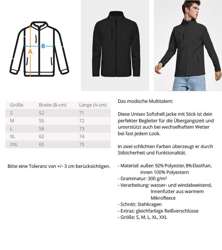 SOFTSHELL JACKE MÄDELS / EDLER STICK • #FRIEDLICHZUSAMMEN-HARLEKINSHOP