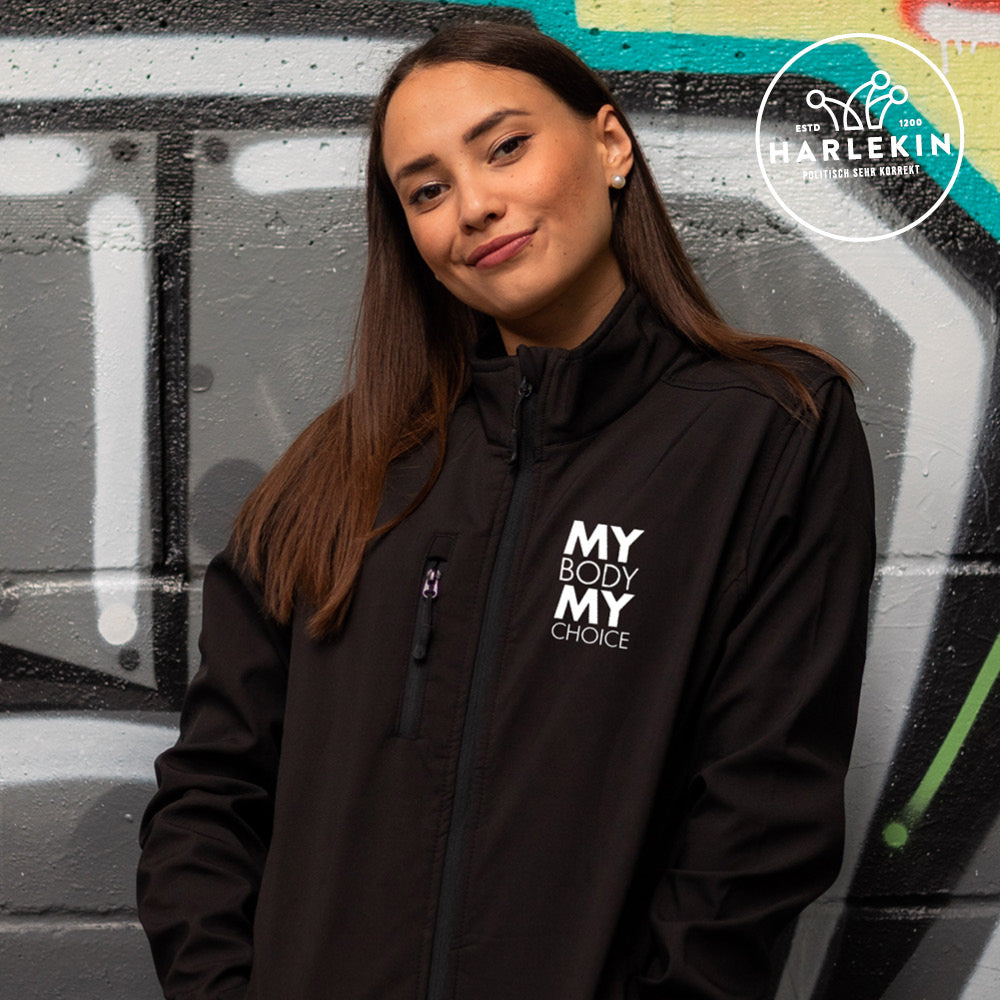 SOFTSHELL JACKE MÄDELS / EDLER STICK • MY BODY MY CHOICE-HARLEKINSHOP