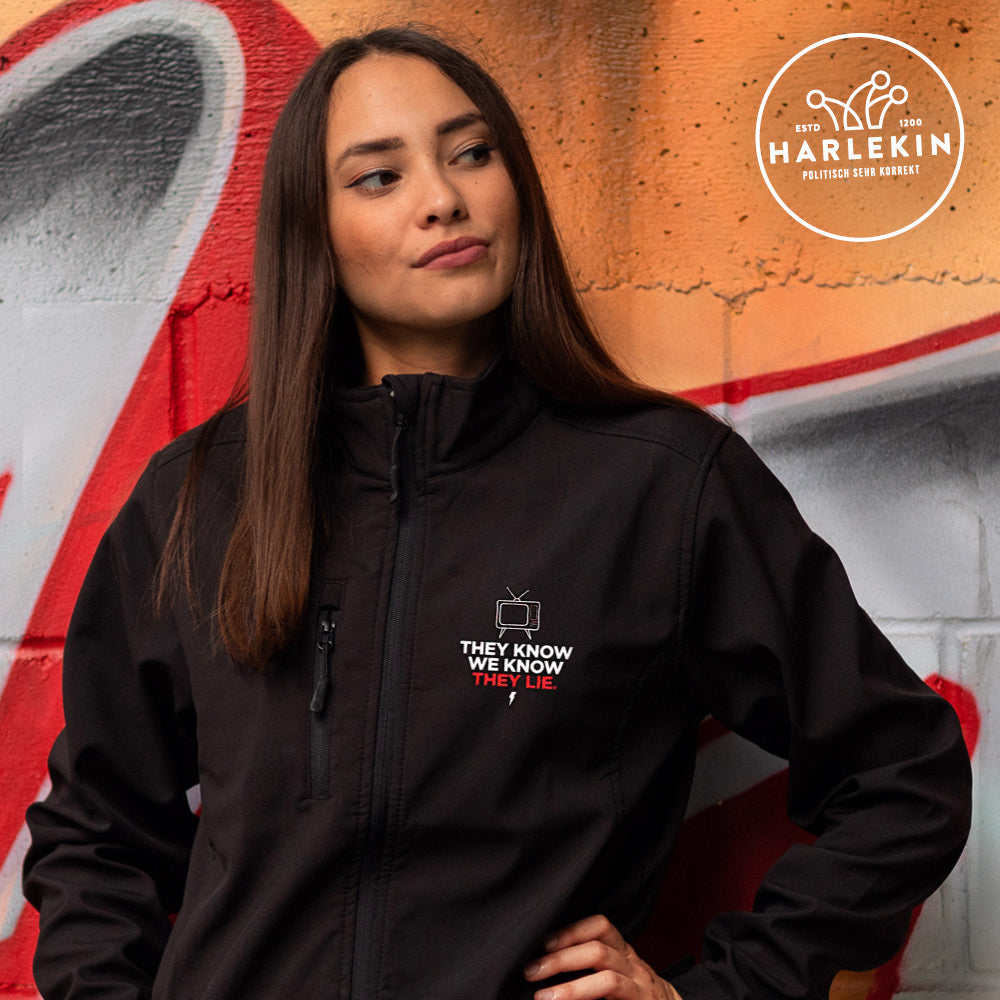SOFTSHELL JACKE MÄDELS / EDLER STICK • THEY LIE!-HARLEKINSHOP