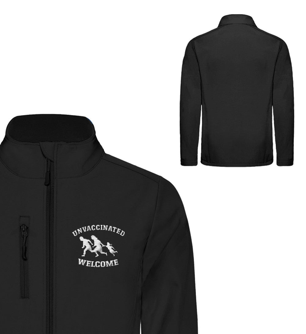 SOFTSHELL JACKE MÄDELS / EDLER STICK • UNVACCINATED WELCOME-HARLEKINSHOP