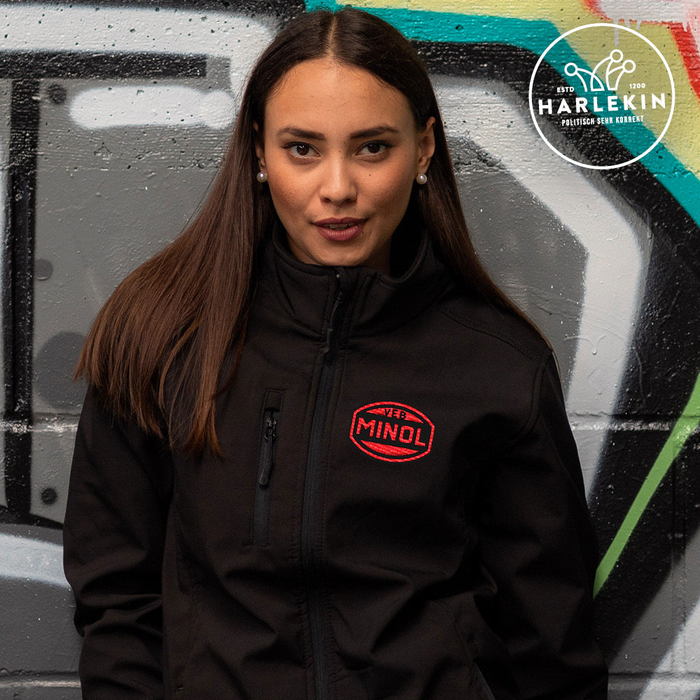 SOFTSHELL JACKE MÄDELS / EDLER STICK • VEB MINOL-HARLEKINSHOP