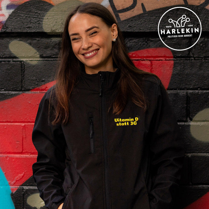 SOFTSHELL JACKE MÄDELS / EDLER STICK • VITAMIN D STATT 3G-HARLEKINSHOP