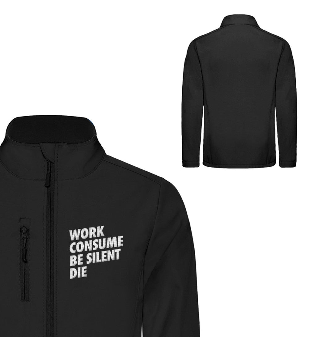 SOFTSHELL JACKE MÄDELS / EDLER STICK • WORK CONSUME BE SILENT DIE-HARLEKINSHOP