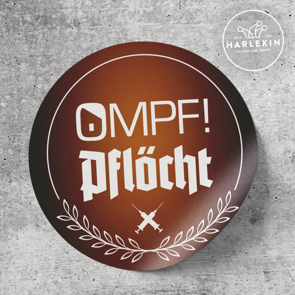 SPASSKULTUR GROSSE STICKER / AUFKLEBER • ÖMPFPFLÖCHT! (10 STK.)-HARLEKINSHOP