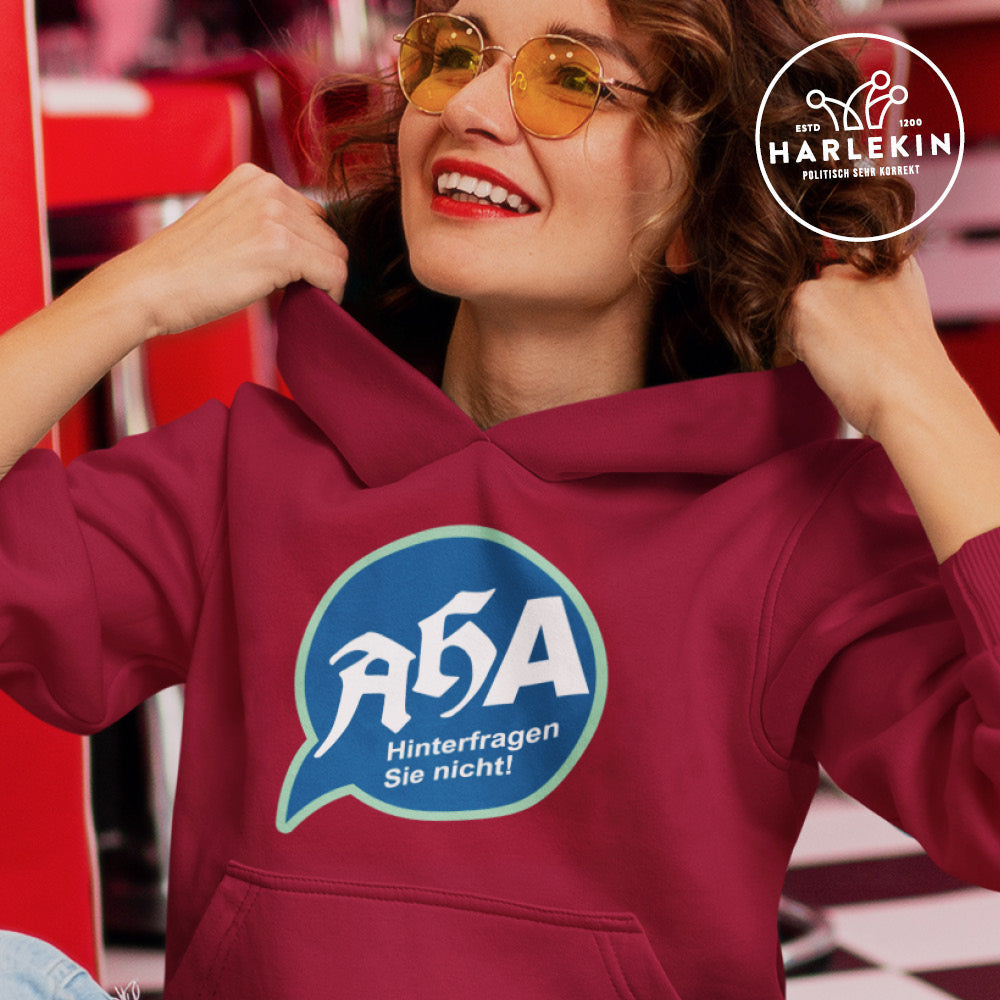 SPASSKULTUR HOODIE MÄDELS • AHA / HINTERFRAGEN SIE NICHT-HARLEKINSHOP