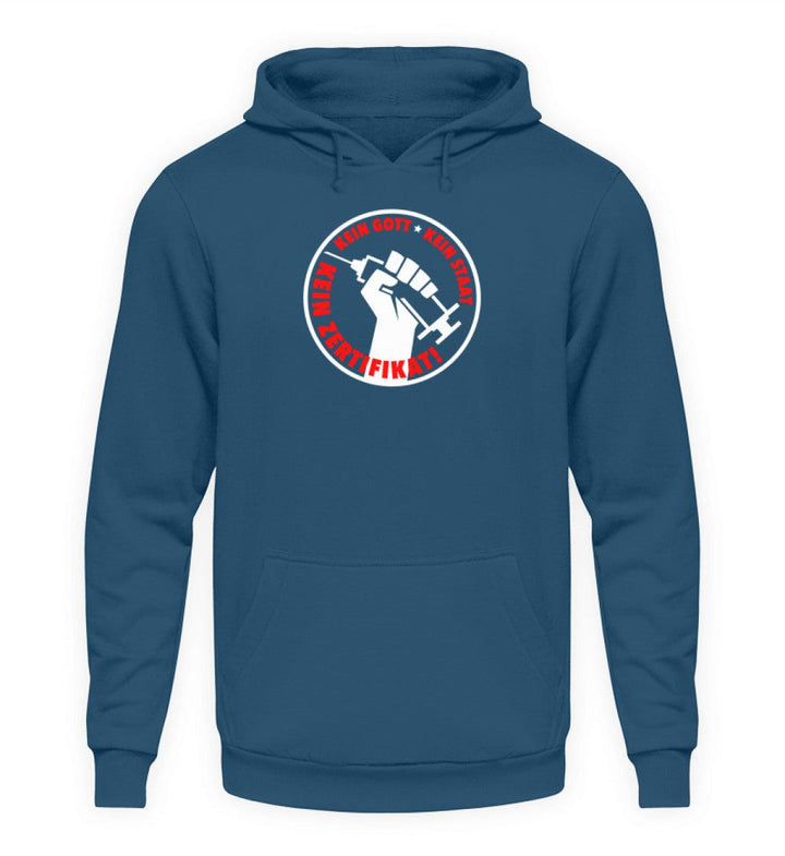 SPASSKULTUR HOODIE MÄDELS • KEIN GOTT KEIN STAAT KEIN ZERTIFIKAT-HARLEKINSHOP