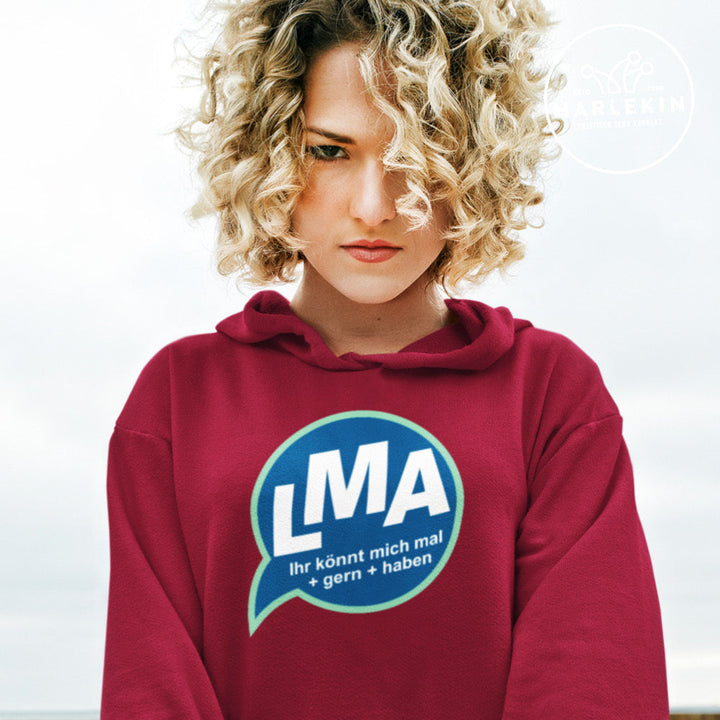 SPASSKULTUR HOODIE MÄDELS • LMA: IHR KÖNNT MICH MAL GERN HABEN-HARLEKINSHOP