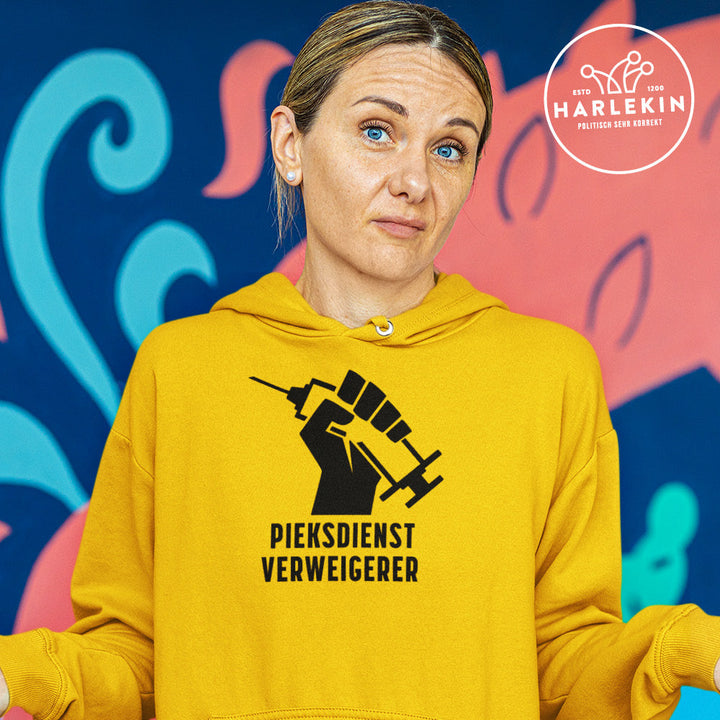 SPASSKULTUR HOODIE MÄDELS • PIEKSDIENST VERWEIGERER - HELL-HARLEKINSHOP