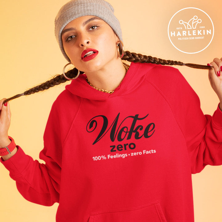 SPASSKULTUR HOODIE MÄDELS • WOKE ZERO - ROT-HARLEKINSHOP