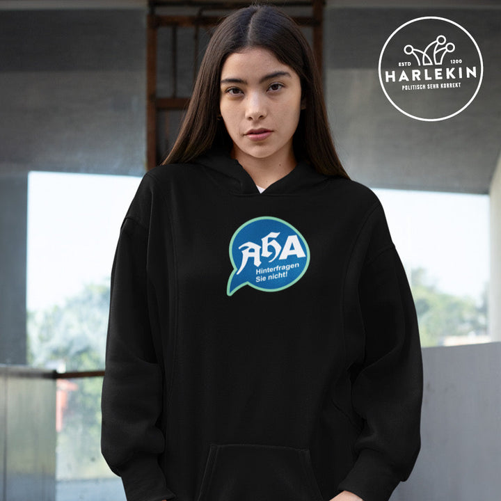 SPASSKULTUR HOODIEKLEID MÄDELS • AHA / HINTERFRAGEN SIE NICHT-HARLEKINSHOP