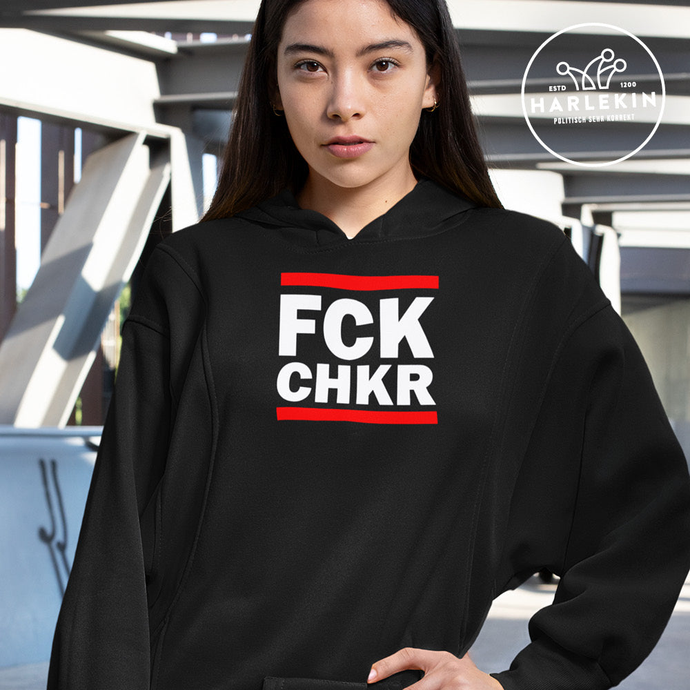 SPASSKULTUR HOODIEKLEID MÄDELS • FCK CHKR FAKTENCHECKER-HARLEKINSHOP