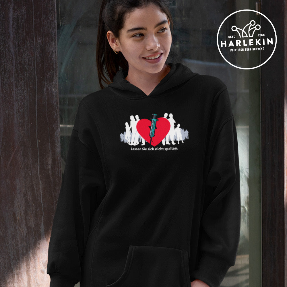 SPASSKULTUR HOODIEKLEID MÄDELS • LASSEN SIE SICH NICHT SPALTEN - DUNKEL-HARLEKINSHOP