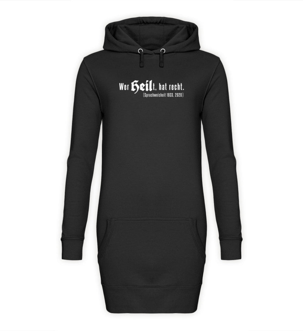 SPASSKULTUR HOODIEKLEID MÄDELS • WER HEILT HAT RECHT-HARLEKINSHOP