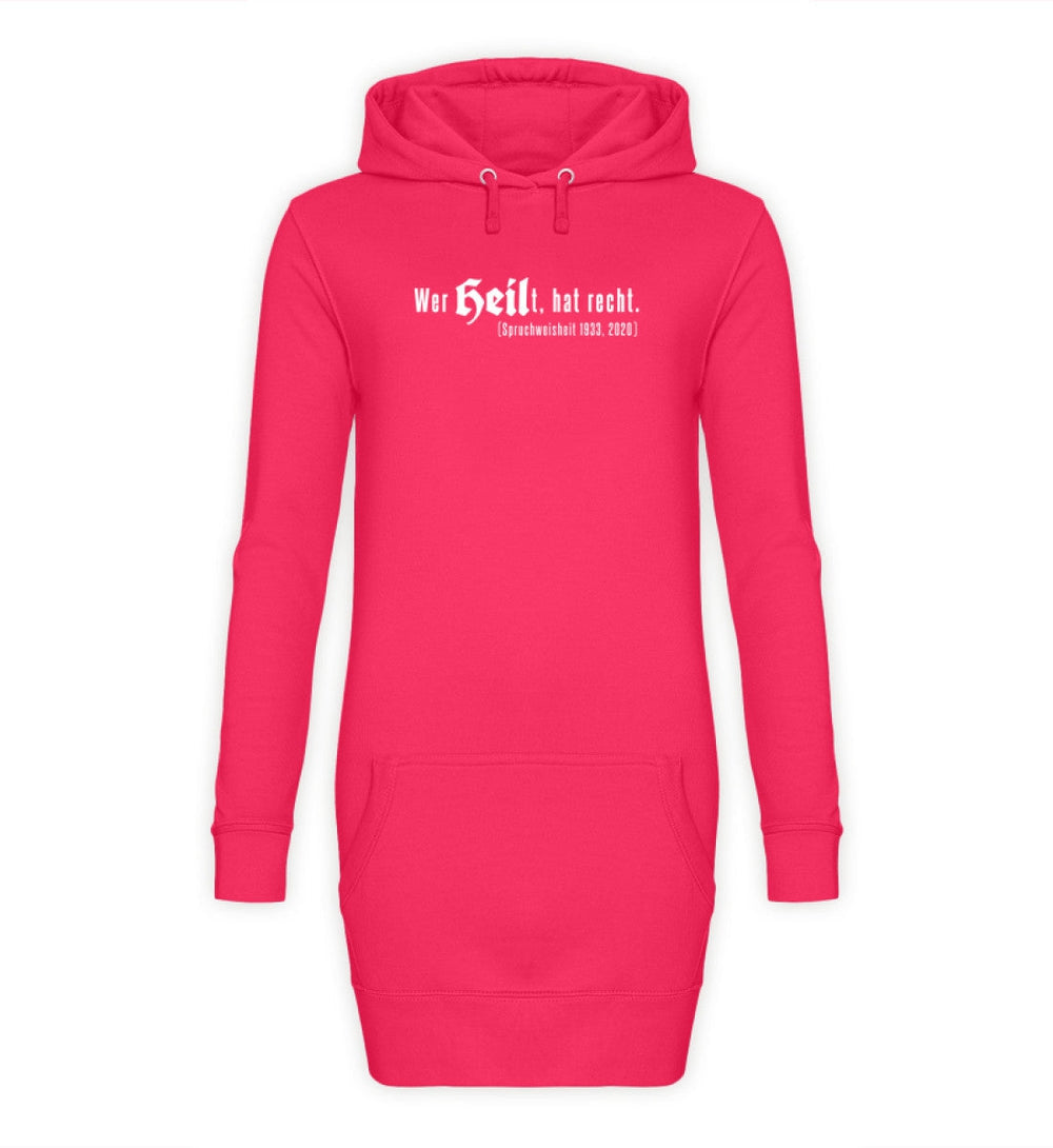 SPASSKULTUR HOODIEKLEID MÄDELS • WER HEILT HAT RECHT-HARLEKINSHOP