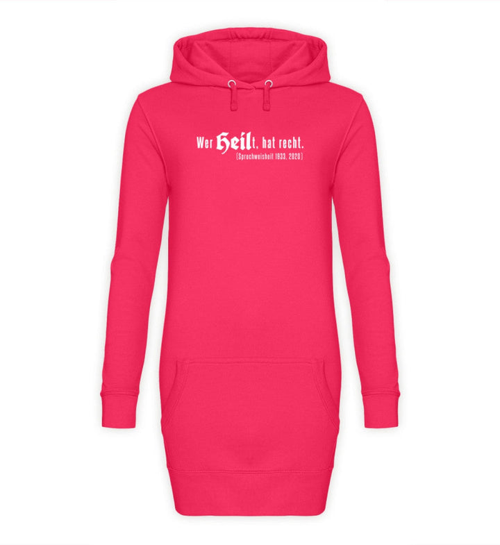 SPASSKULTUR HOODIEKLEID MÄDELS • WER HEILT HAT RECHT-HARLEKINSHOP