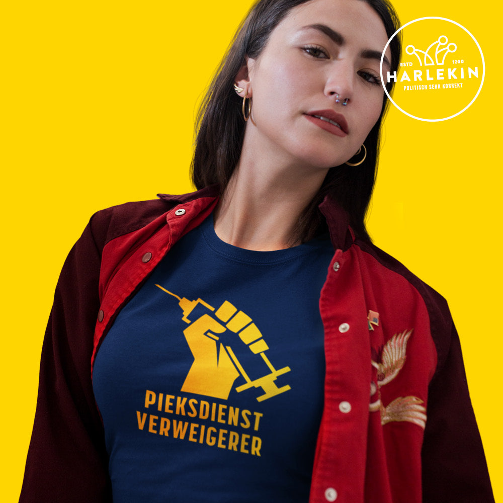 SPASSKULTUR ORGANIC SHIRT MÄDELS • PIEKSDIENST VERWEIGERER - DUNKEL-HARLEKINSHOP