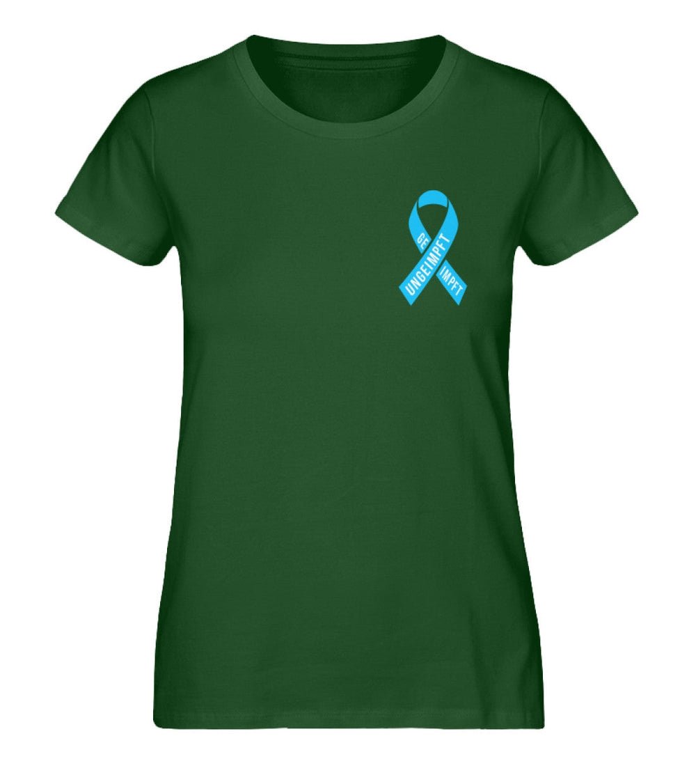 SPASSKULTUR ORGANIC SHIRT MÄDELS • SOLISCHLEIFE / SOLIDARITY RIBBON GEIMPFT UNGEIMPFT-HARLEKINSHOP