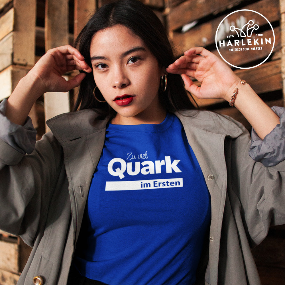 SPASSKULTUR ORGANIC SHIRT MÄDELS • ZU VIEL QUARK IM ERSTEN-HARLEKINSHOP