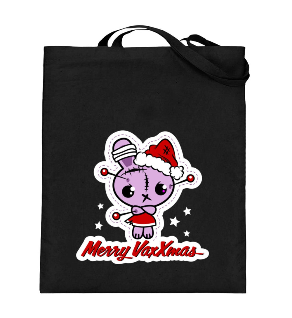 SPASSKULTUR STOFFTASCHE • MERRY VAXXMAS-HARLEKINSHOP