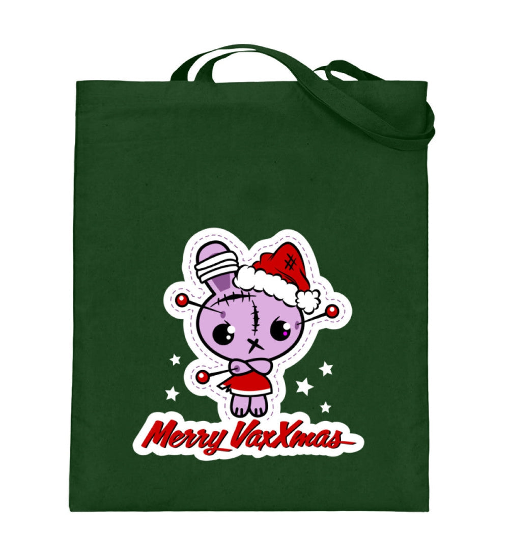 SPASSKULTUR STOFFTASCHE • MERRY VAXXMAS-HARLEKINSHOP