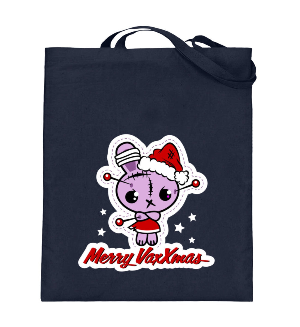 SPASSKULTUR STOFFTASCHE • MERRY VAXXMAS-HARLEKINSHOP