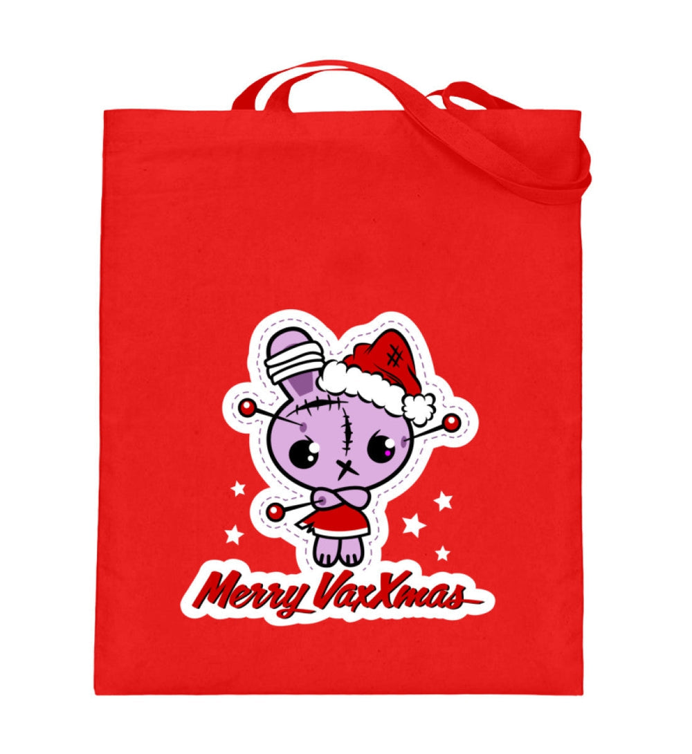 SPASSKULTUR STOFFTASCHE • MERRY VAXXMAS-HARLEKINSHOP