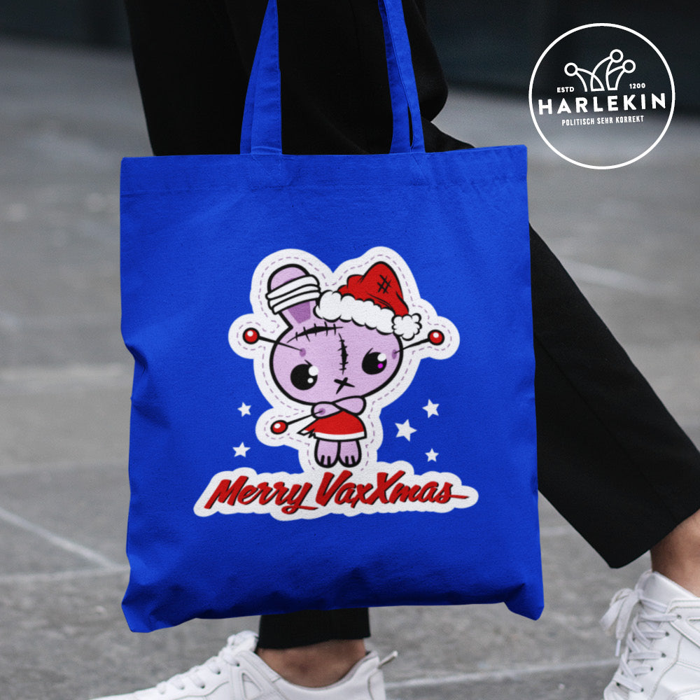SPASSKULTUR STOFFTASCHE • MERRY VAXXMAS-HARLEKINSHOP