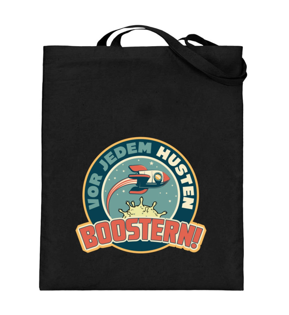 SPASSKULTUR STOFFTASCHE • VOR JEDEM HUSTEN BOOSTERN-HARLEKINSHOP